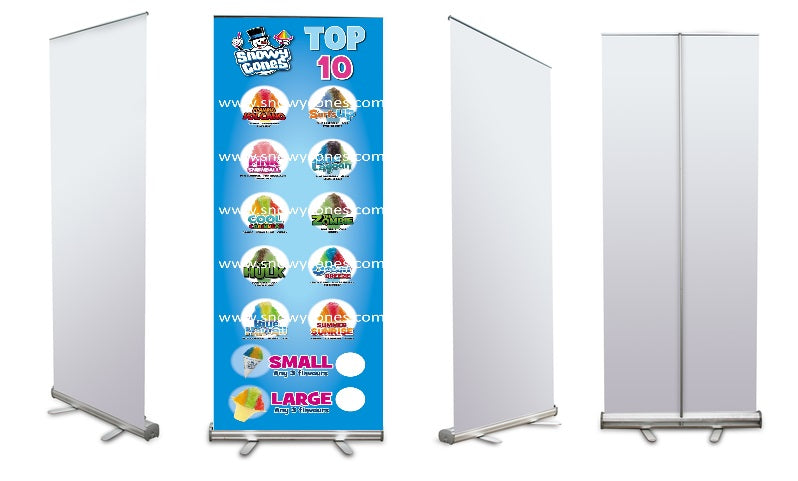 2m high x 800mm wide TOP TEN Roll Up banner