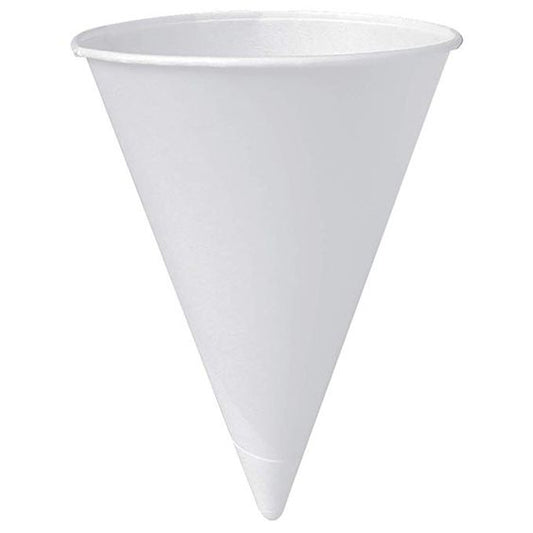 200 x 6oz Paper Snow Cone Cups – PE-Coated Disposable Cones